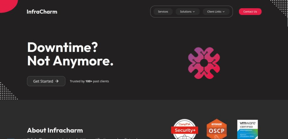 Infracharm - Web stranica
