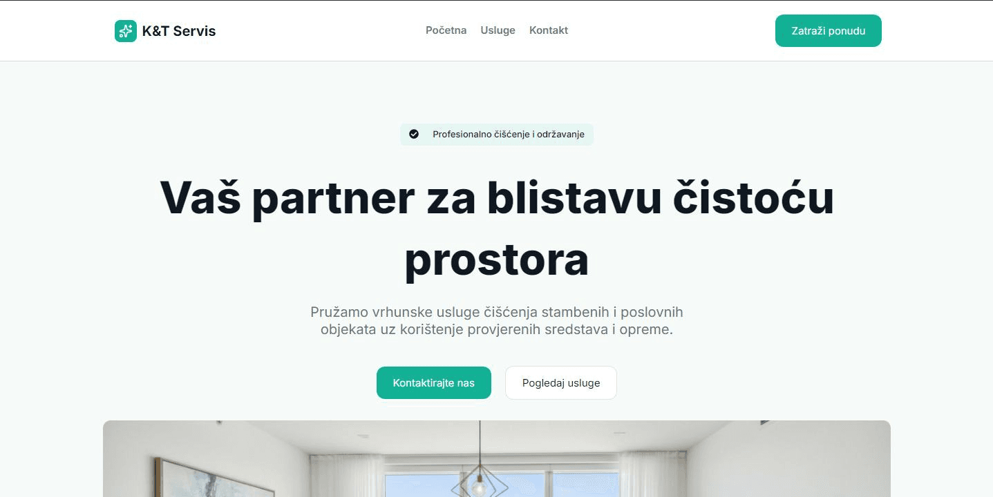 Kitservis - Web stranica